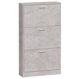 Vidaxl Shoe Cabinet Concrete Grey 59X17X108 Cm Engineered Wood - thumbnail 5