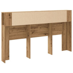 Berkfield Headboard Cabinet Artisian Oak 180X18.5X102.5 Cm Engineered Wood - thumbnail 6
