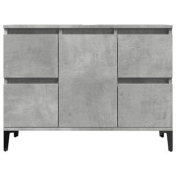 Berkfield Sink Cabinet Concrete Grey 80X33X60 Cm Engineered Wood - thumbnail 4