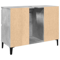 Berkfield Sink Cabinet Concrete Grey 80X33X60 Cm Engineered Wood - thumbnail 7