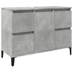 Berkfield Sink Cabinet Concrete Grey 80X33X60 Cm Engineered Wood - thumbnail 2