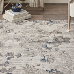 Ivory Grey Modern Floral Optical 3D Living Room Bedroom & Dining Room Rug-160Cm X 221Cm - thumbnail 4