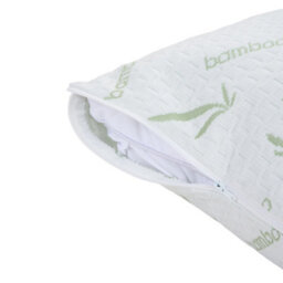 Living And Home 2 Pack White Bamboo Printed Waterproof Pillow Cases Side Zipper Design For Bedroom Hotel Use 74X48Cm - thumbnail 7