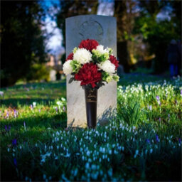 Set Of 2 In Loving Memory Spiked Memorial Grave Flower Vases Container Holder - thumbnail 3