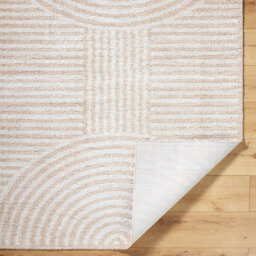 Livabliss Fossay Shaggy-Washable Beige Modern Hig Pile Living Bedroom Rug 140 X 200 Cm Easy Care, Non Shedding - thumbnail 4