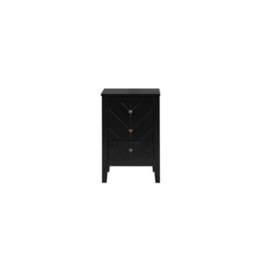 Birlea Pair Of Emerson 3 Drawer Bedside Cabinet Chest Table Black - thumbnail 6