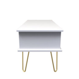 Dallas 1 Drawer Coffee Table In Indigo Matt & White (Ready Assembled) - thumbnail 2