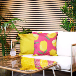 icon Indoor And Outdoor Waterproof Filled Cushion 2X Lemon Leaf & 2X Yellow - thumbnail 4
