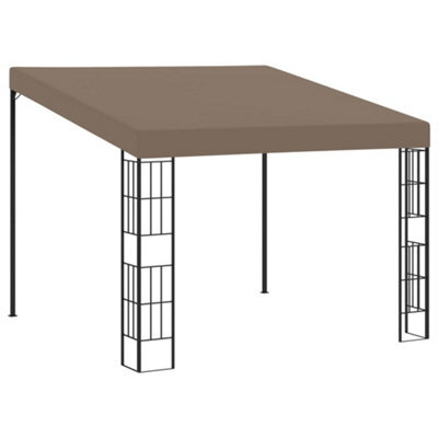 Berkfield Wall-Mounted Gazebo 3X3 M Taupe Fabric - image 1