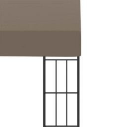 Berkfield Wall-Mounted Gazebo 3X3 M Taupe Fabric - thumbnail 5