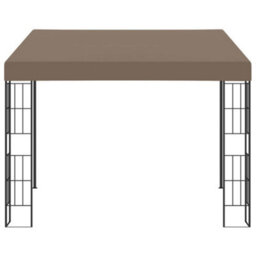 Berkfield Wall-Mounted Gazebo 3X3 M Taupe Fabric - thumbnail 2