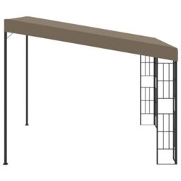 Berkfield Wall-Mounted Gazebo 3X3 M Taupe Fabric - thumbnail 3