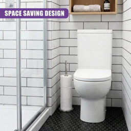 Stainless Steel Freestanding Toilet Roll Holder Bathroom - thumbnail 4