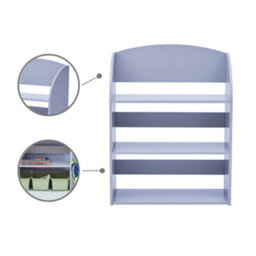 Teamson Kids By Teamson Kids Child Sized Bookcase With 3 Shelves, Gray - thumbnail 5