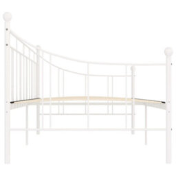Berkfield Daybed Frame White Metal 90X200 Cm - thumbnail 5