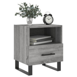 Berkfield Modern Bedside Cabinets 2 Pcs Grey Sonoma 40X35X47.5 Cm Engineered Wood - thumbnail 4