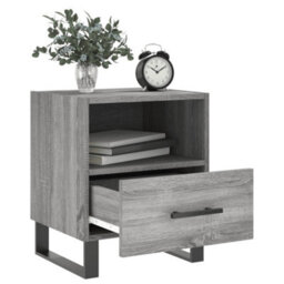 Berkfield Modern Bedside Cabinets 2 Pcs Grey Sonoma 40X35X47.5 Cm Engineered Wood - thumbnail 3