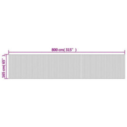 Vidaxl Room Divider Brown 165X800 Cm Bamboo - thumbnail 9