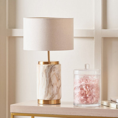 Pacific Lifestyle Natural Stone Effect Ceramic Table Lamp - image 1