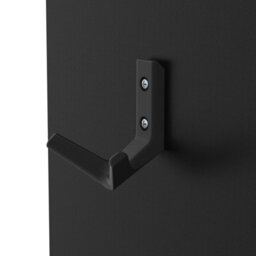 FurniComp LTD Furnicomp Turin 1 Door Matt Black And Grey Gaming Desk With Hutch - thumbnail 4
