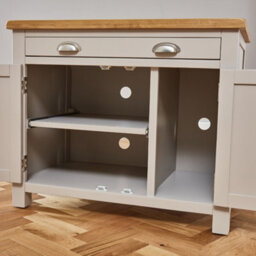The Furniture Market Cotswold Grey Painted Hideaway Computer Desk - thumbnail 8