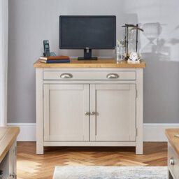 The Furniture Market Cotswold Grey Painted Hideaway Computer Desk - thumbnail 6