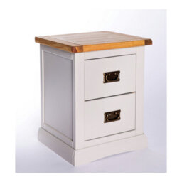 Cabinet Bits Loreo 2 Drawer Bedside Table Brass Drop Handle - thumbnail 3