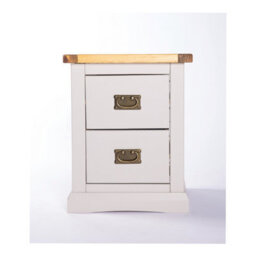 Cabinet Bits Loreo 2 Drawer Bedside Table Brass Drop Handle - thumbnail 1
