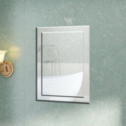 AVER-GROWTH Rectangular Frameless Wall Mirror Double Glass Layer For Bathroom Bedroom Home Decorative Wall Mounted Vertical/horizontal 50X70Cm - thumbnail 3