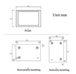AVER-GROWTH Rectangular Frameless Wall Mirror Double Glass Layer For Bathroom Bedroom Home Decorative Wall Mounted Vertical/horizontal 50X70Cm - thumbnail 7