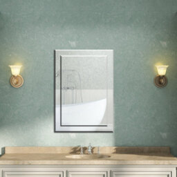 AVER-GROWTH Rectangular Frameless Wall Mirror Double Glass Layer For Bathroom Bedroom Home Decorative Wall Mounted Vertical/horizontal 50X70Cm
