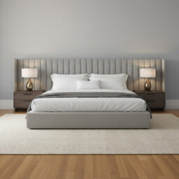 Home Treats Upholstered Headboard Extra Wide Padded Linen Grey 200Cm X 120Cm Large Hotel Headboard - thumbnail 6