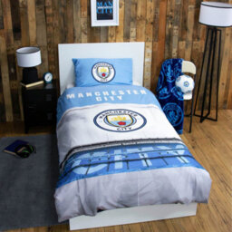 MAN CITY Manchester City Blue Single Polycotton Duvet Cover And Pillowcase Set - thumbnail 3