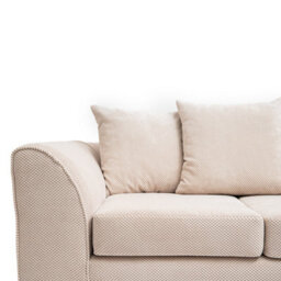 Abakus Direct Jumbo Grid Beige 2 Seater Sofa Plush Comfort With Deeply Padded Cushions - thumbnail 5