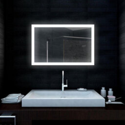 Plum&clay Enigma Led Illuminated Bathroom Mirror With Demister (H)650mm (W)800mm - thumbnail 2