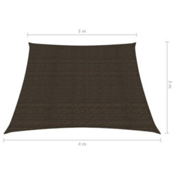 Berkfield Sunshade Sail 160 G/m2 Brown 3/4X3 M Hdpe - thumbnail 6