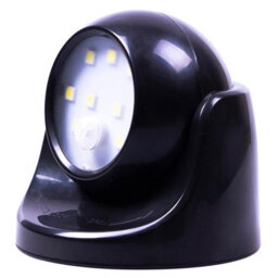Black Battery Powered Pir Motion Sensor Led Security Light - 85 Lumen Outdoor Garden Wall Mounted Lighting - H9 X W9 X D9Cm - thumbnail 6