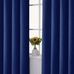 Bedlooms Navy Thermal Insulated Blackout Window Eyelet Curtain (Pair) 46 X 54 Inches With Tie Backs Two - thumbnail 9