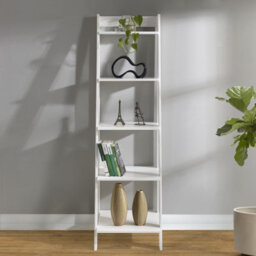 Mercers Furniture Corona White Ladder Bookcase Solid Wood Mexican Pine Wooden Shelving Unit - thumbnail 2