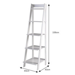 Mercers Furniture Corona White Ladder Bookcase Solid Wood Mexican Pine Wooden Shelving Unit - thumbnail 6