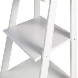 Mercers Furniture Corona White Ladder Bookcase Solid Wood Mexican Pine Wooden Shelving Unit - thumbnail 4