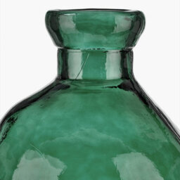 Pacific Lifestyle Tall Organic-Shaped Vase In Sea Green Recycled Glass - thumbnail 3