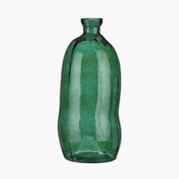 Pacific Lifestyle Tall Organic-Shaped Vase In Sea Green Recycled Glass - thumbnail 2