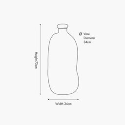 Pacific Lifestyle Tall Organic-Shaped Vase In Sea Green Recycled Glass - thumbnail 8