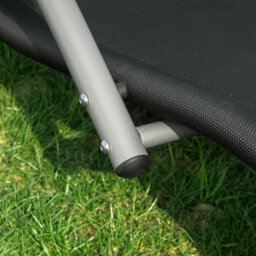 Sobuy Ogs38-Sch, Outdoor Garden Beach Sun Lounger Relaxing Chair Recliner Sunlounger With Pillow, Black,w168Xd63Xh68 - thumbnail 4