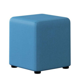 Lapis Blue Faux Leather Round Stool  Handmade Uk By Footstools Direct - thumbnail 3