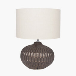 Pacific Lifestyle Bronze Textured Glazed Ceramic Table Lamp - thumbnail 3