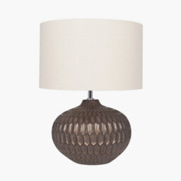 Pacific Lifestyle Bronze Textured Glazed Ceramic Table Lamp - thumbnail 2