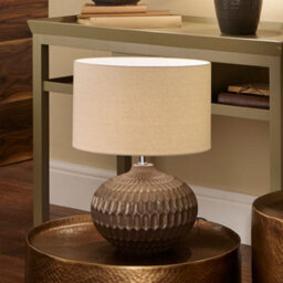 Pacific Lifestyle Bronze Textured Glazed Ceramic Table Lamp