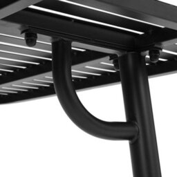 Living And Home Black 80Cm W Outdoor Garden Dining Table With Metal Slatted Top - thumbnail 6